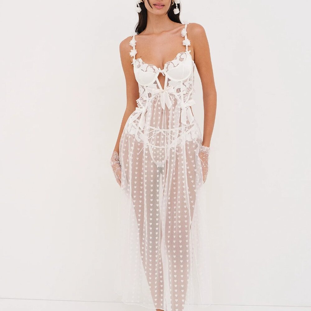 💗 NWT For Love & Lemons Amore Maxi Slip Dress